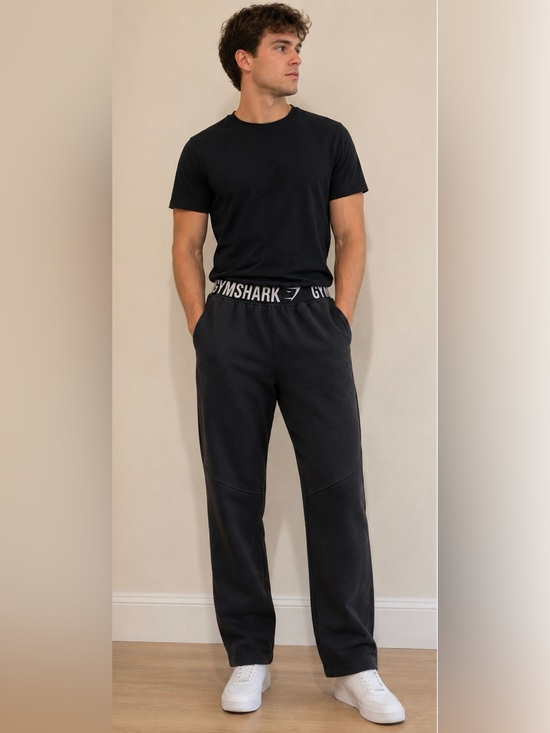 Gymshark Other - Gymshark Men’s Black Logo Waistband Straight Leg Sweatpants Medium